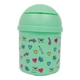 thumbnail image 2 of Bote para Basura Rugrats de Plástico con Tapa Diseño Angélica Verde, 2 of 4