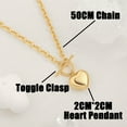 thumbnail image 4 of CANEVINKA Dainty 18K Gold Plated Plain Heart Pendant Necklace Chunky Link Chain for Women Toggle Clasp Necklace Layered Jewelry, 4 of 6