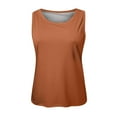 thumbnail image 4 of BYHONG Women's Solid Color Tank Top Sleeveless Round Neck Vest Summer Womens Blouses Casual T-Shirt Style Top Gold XXL, 4 of 4