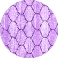 thumbnail image 1 of Ahgly Company Indoor Round Trellis Purple Modern Area Rugs, 3' Round, 1 of 4