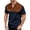 Navy, variant on CAIVO Polo Shirts For Men Stylish Color Plaid Short Sleeve Shirt With Half Zip Stand Collar And Zippered Pocket Lapel Classic Fit Golf Tops For Vacation , XL