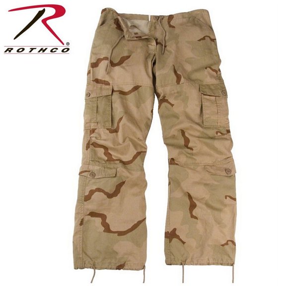 (Price/PR)Rothco 3386 Womens Camo Vintage Paratrooper Fatigue Pants-Tri-Color Desert Camo-S