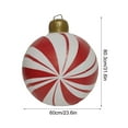 thumbnail image 2 of Inflatable Christmas Candy Decor, Large 24-Inch Outdoor PVC Candy Cane Balloon for Yard Porch Party Decoration, No Lights Needed(D), 2 of 4