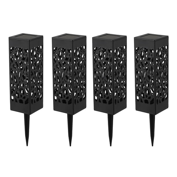 Led Lámpara Solar Antorcha Solar Ahueca Hacia Fuera La Luz Cuadrada Del Césped Paisaje Jardín Lámpara De Suelo 4 Uds Noticed HA020336-00