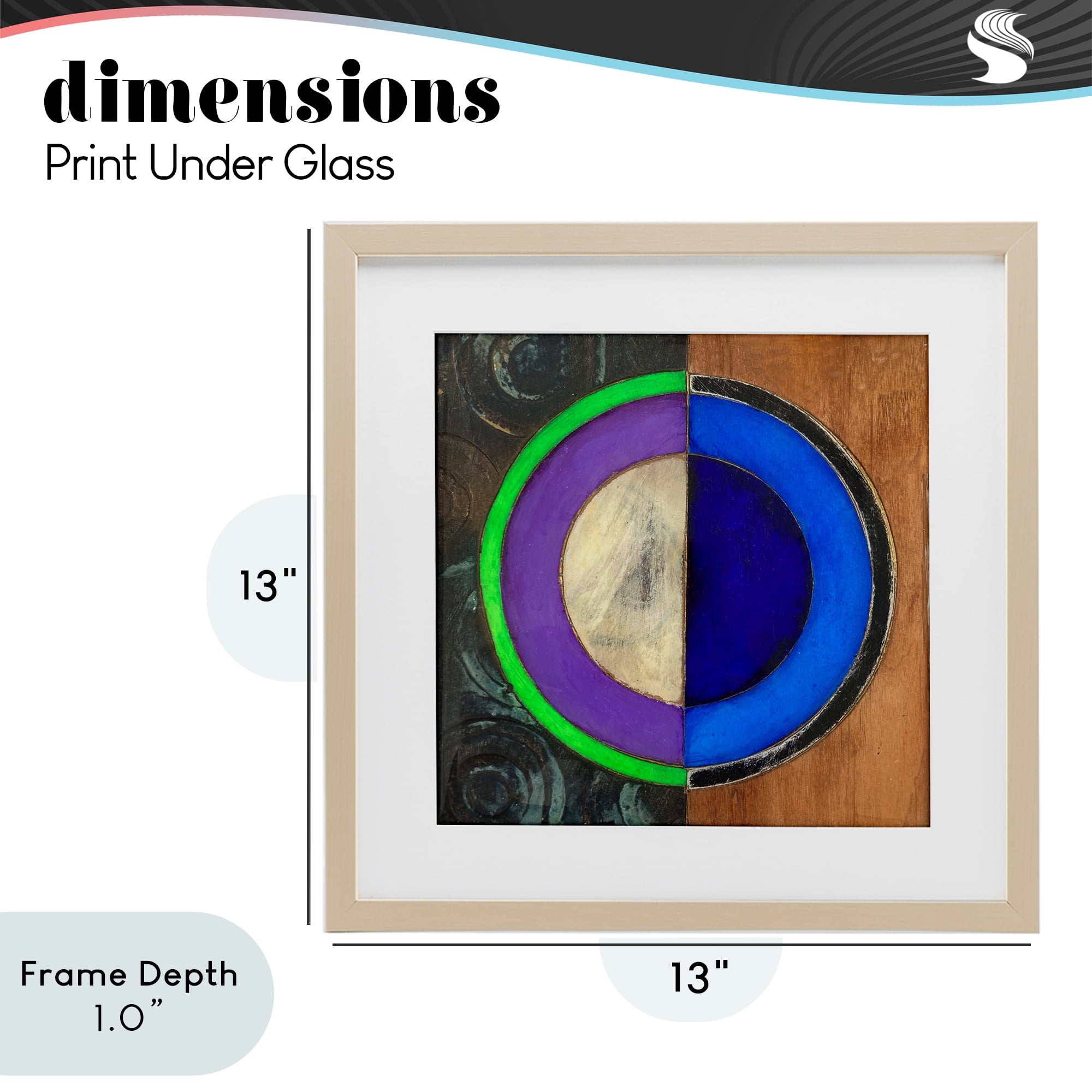 Stupell Industries Rustic Circular Balance Birch Framed Print Under Glass, design by Matthew Finger