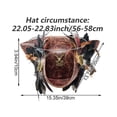thumbnail image 3 of Slccxzc PU Tricorn Pirate Hat Feather Decor Adult Headwear, 3 of 7