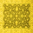 thumbnail image 1 of Ahgly Company Machine Washable Indoor Square Oriental Yellow Traditional Area Rugs, 8' Square, 1 of 4