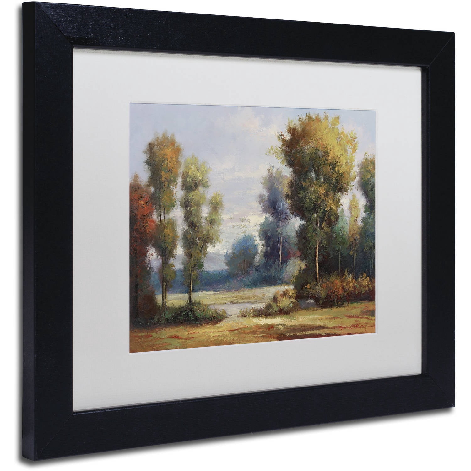 Trademark Fine Art "Memory Lane" Canvas Art by Daniel Moises, White Matte, Black Frame