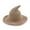 Khaki, variant on Xfvqtps Halloween Witch Hat for Women Wide Brim Foldable Halloween Spire Hats for Party Accessory Gray
