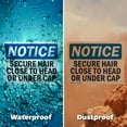 thumbnail image 5 of (2 Pack) Secure Hair Close To Head Or Under Cap OSHA Notice Sign, 5 of 7