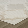 thumbnail image 5 of 8' X 11' Cream and Beige Geometric Distressed Area Rug, 5 of 8