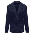 thumbnail image 2 of Rigardu Clearance Sale Blazers for Women Womens Casual Front Long Sleeve Lapel Collar Button Work Business Jacket Womens Blazer Navy Xxl, 2 of 3