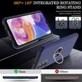 thumbnail image 5 of Galaxy A23 5G Case, Samsung Galaxy A23 5G Case with HD Screen Protector, Shockproof Samsung A23 Case with 360° Magnetic Ring Holder Kickstand Phone Case for Samsung A23 5G Blue, 5 of 14