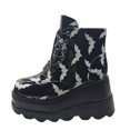 thumbnail image 1 of NECHOLOGY Botas Mujer Adulto Femenino Zapatos Botines para mujer Zapatos de moda para mujer, cuñas transpirables, botas Retro con cordones, botas cómodas para ir a la (Black, 7), 1 of 7