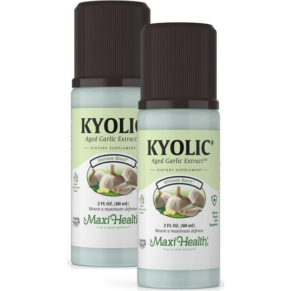 Kyolic Aged Garlic Extract Liquid – Odorless Organic Garlic Supplement – Immune Support – 4 fl oz, 2 pack