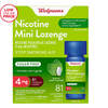 Walgreens Mini Nicotine Polacrilex Lozenge, 4 mg Mint81.0ea