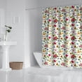 thumbnail image 3 of Floral Theme Polyester Shower Curtain for Bathroom with Hooks and Weighted Hem, Waterproof Bath Decor Sets Hotel Style - Machine Washable,72x72in, 3 of 5