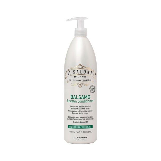 Il Salone Milano Acondicionador profesional de queratina - Acondicionador desenredante Tratamiento para cabello dañado - Proporciona control del encrespamiento y reconstrucción del cabello (33,8 oz /