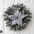 thumbnail image 4 of KGJQ Christmas Artificial Glitter Poinsettia Flower, Single Stem Large Faux Poinsettias Christmas Ornaments for Tree, Wreath, Wedding, Home Party Decor, 4 of 8