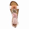 thumbnail image 3 of PATRIZIA Women's HARLEQUIN Ankle Strap T-Strap Wedge Sandals - Floral Design, Cushioned Insole, Back Zipper, 3 of 7