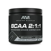 Amazing Muscle BCAA 2:1:1 Powder 500 Mg Per Serving Supplements | 83 Servings | 6 Grams Per Serving | 1.1 Lb Unflavored Supplement | Made in USA