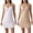 White,Beige, variant on 3 Pack Women's V-Neck Spaghetti Strap Full Slip Dress, Soft Stretch Slim Fit Sleepwear Loungewear, Seamless Underdress for Layering, Nightwear & Daily Lounging