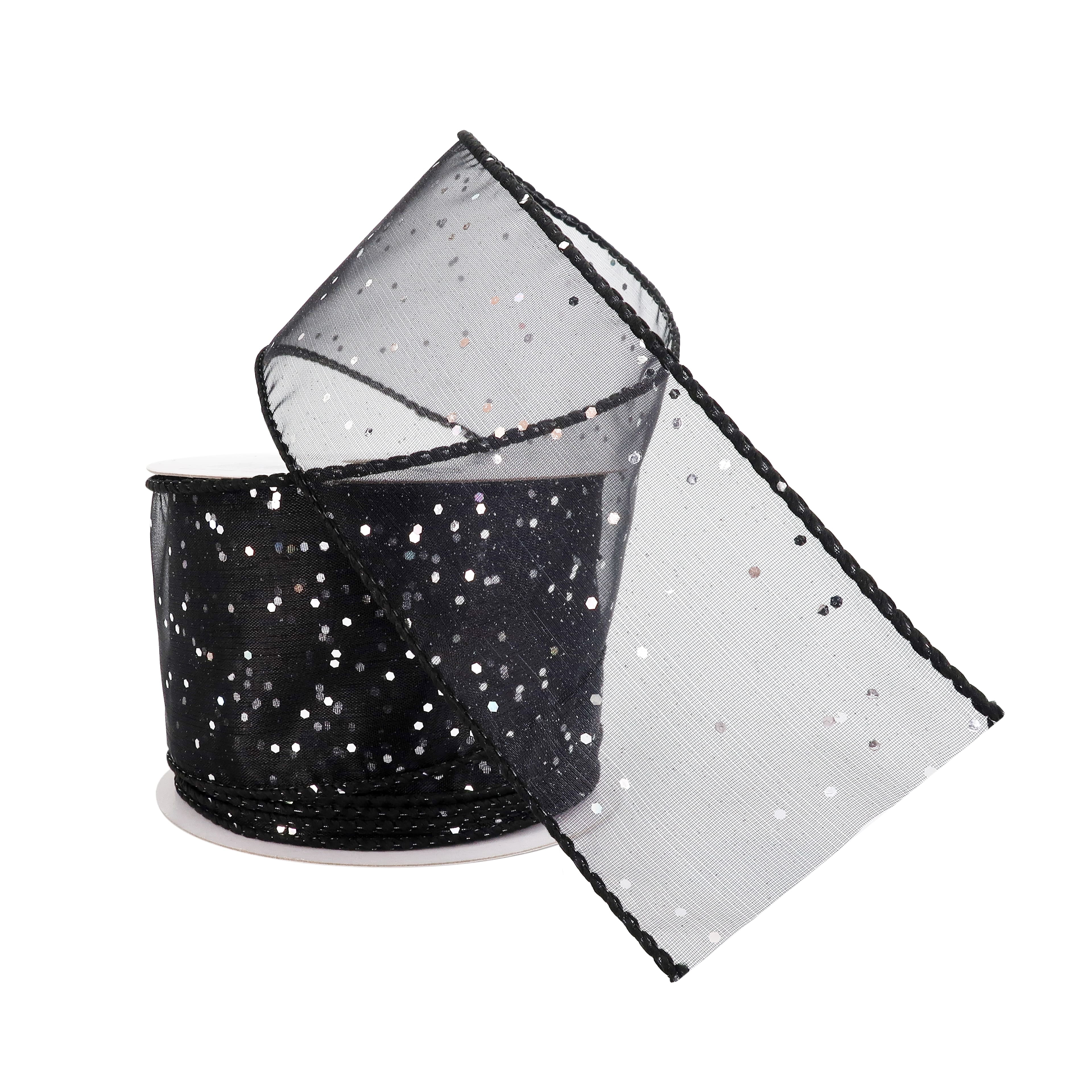 12 Pack: 2.5"x 10yd. Glitter Shimmer Wired Ribbon by Celebrate It Specialty