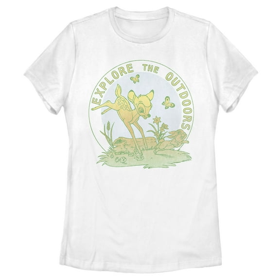 Women's Bambi Explore the Outdoors Graphic Tee White Small