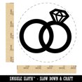 thumbnail image 2 of Wedding Rings with Diamond Overlapping Rubber Stamp for Scrapbooking Crafting Stamping - Large 1-1/4 Inch, 2 of 7