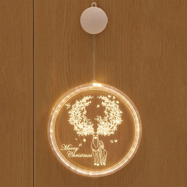 Xihbxyly Ofertas Del Prime Day Liquidación Solo Por Hoy Cadena de Luces Led Decorativas Navideñas con Forma de Ciervo y Batería de Acrílico