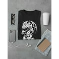 thumbnail image 3 of Hand Drawing Of A White Dragon T-Shirt Men -Image by Shutterstock, Male Small, 3 of 4
