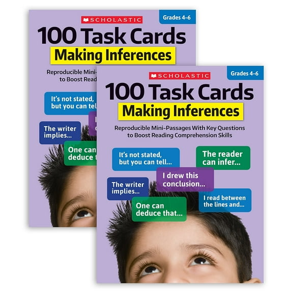 Scholastic Teaching Solutions 100 Task Cards: Making Inferences Activity Book Pack of 2