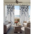 thumbnail image 3 of Blue Grey Eucalyptus Blackout Curtains for Bedroom, Thermal Insulated Drapes, Watercolor Spring Weeping Botanical Black Out Curtains 63 Inch Long Room Darkening Kitchen Curtains 42"x63" 2 Panels, 3 of 8