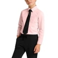 thumbnail image 2 of Long Sleeve Boys Dress Shirts, Boys Button Up Shirt Wrinkle-Free for Formal & Casual (Not Tie) Beige 100, 2 of 9