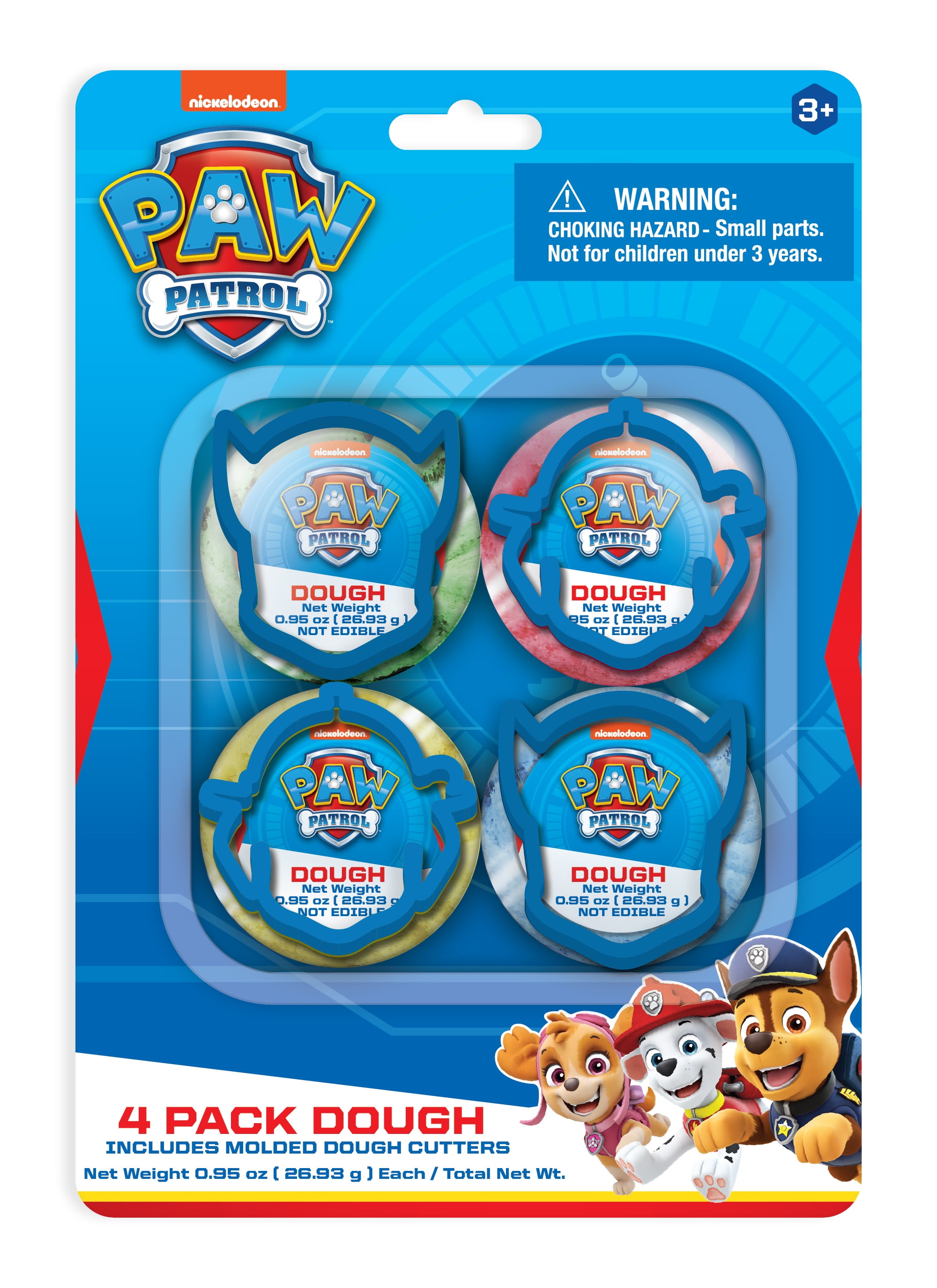 PAW Patrol Pack Dough with Plastic Molded Dough Cutters Party