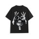 thumbnail image 1 of Halloween T-shirt - Men's Y2K Style Casual Cotton T-Shirt, Skull Print, American Hip-Hop Graphic, Round Neck, Short Sleeve, Breathable, Wear-Resistant, Regular Fit, Unisex, All-Season Fashion Top, 1 of 6