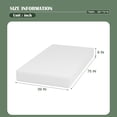 thumbnail image 2 of Base Foam Mattress 8 inch Mattress, CertiPUR-US Certified,Breathable Bed Mattress for Cooler Sleep Supportive & Pressure Relief,Removable Soft Cover,White Twin, 2 of 7