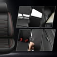thumbnail image 3 of DIKSOAKR Leather Car Seat Cover Fit for Hyundai Elantra 2017-2025 Faux Leather Car Seat Protector Vehicle Cushion Covers Compatible Airbag Waterproof Front 2 Seats Black&Redline, 3 of 7