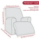thumbnail image 4 of Dznils Funda para Sillón Reclinable Estampada Funda Elástica para Sofá Reclinable de Poliéster, Gris Negro, 4 of 10