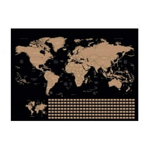 Scratch Off Large Travel Destination Tracker Gift World Map Poster 33X23 Inches