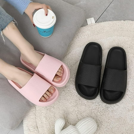 

Pengpaig Slippers - Memory Slippers for Men and Women Comfortable ultra-padded slip-ons for home and outdoor wear Black 40-41