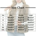 thumbnail image 3 of Sexlip Women Faux Fur Waistcoat Fashion Winter Fuzzy Sleeveless Open Front Outwear Gilet Casual Short Vest Jacket Coat Brown XL, 3 of 7