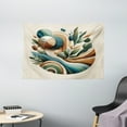 thumbnail image 2 of Ambesonne Monstera Tapestry Wall Hanging, Sage Love Boho Mid Century, 60"x40", Teal Amber Olive Green, 2 of 3