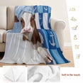thumbnail image 5 of Funny Cow Blanket Soft Cozy Warm Throw Blanket for Couch, Plush Fuzzy Flannel Fleece Blankets for Sofa, Cute Art Modern Lovely Animals on Showering Blue Bed Blankets Gifts for Men, 40"x60", 5 of 9