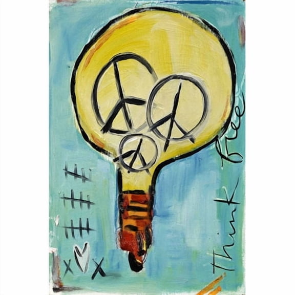 Marmont Hill "Light Bulb" by Tori Campisi Painting Print on Canvas