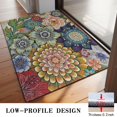 thumbnail image 3 of Bohemian Retro Floral Non-Slip Entryway Door Mat,Boho Indoor Decor Durable Low Plush Door Mat,Washable Welcome Rug for Patio Hallway Home Decor 20x32 Inches, 3 of 6