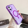 thumbnail image 6 of Allytechgroup Phone Case for Apple iPhone 16, Compatible with MagSafe Stylish iPhone 16 Case with Glitter Bling Design, Shockproof Dual Layer iPhone 16 Cover, Clearpurple, 6 of 8