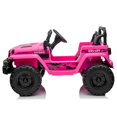 thumbnail image 4 of Zimtown Coche eléctrico para niños a batería de 12V con 2.4G RC, reproductor MP3, radio, puerto USB, luces LED, 3 velocidades - Rosa Zimtown Coche eléctrico, 4 of 8