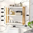 thumbnail image 2 of Bambloom Bathroom Shelves,Bamboo 3-Tier Wall Mount Storage Rack,White, 2 of 6
