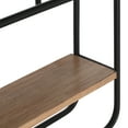 thumbnail image 4 of Kate and Laurel Webber Farmhouse Framed Wall Mirror with Shelf, 19 x 36, Rustic Brown and Charcoal Gray, Modern Decorative Mirror for Wall, 4 of 7